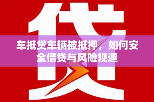 卢龙车抵贷车辆被抵押，如何安全借贷与风险规避