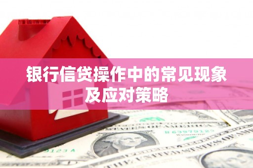 都江堰银行信贷操作中的常见现象及应对策略